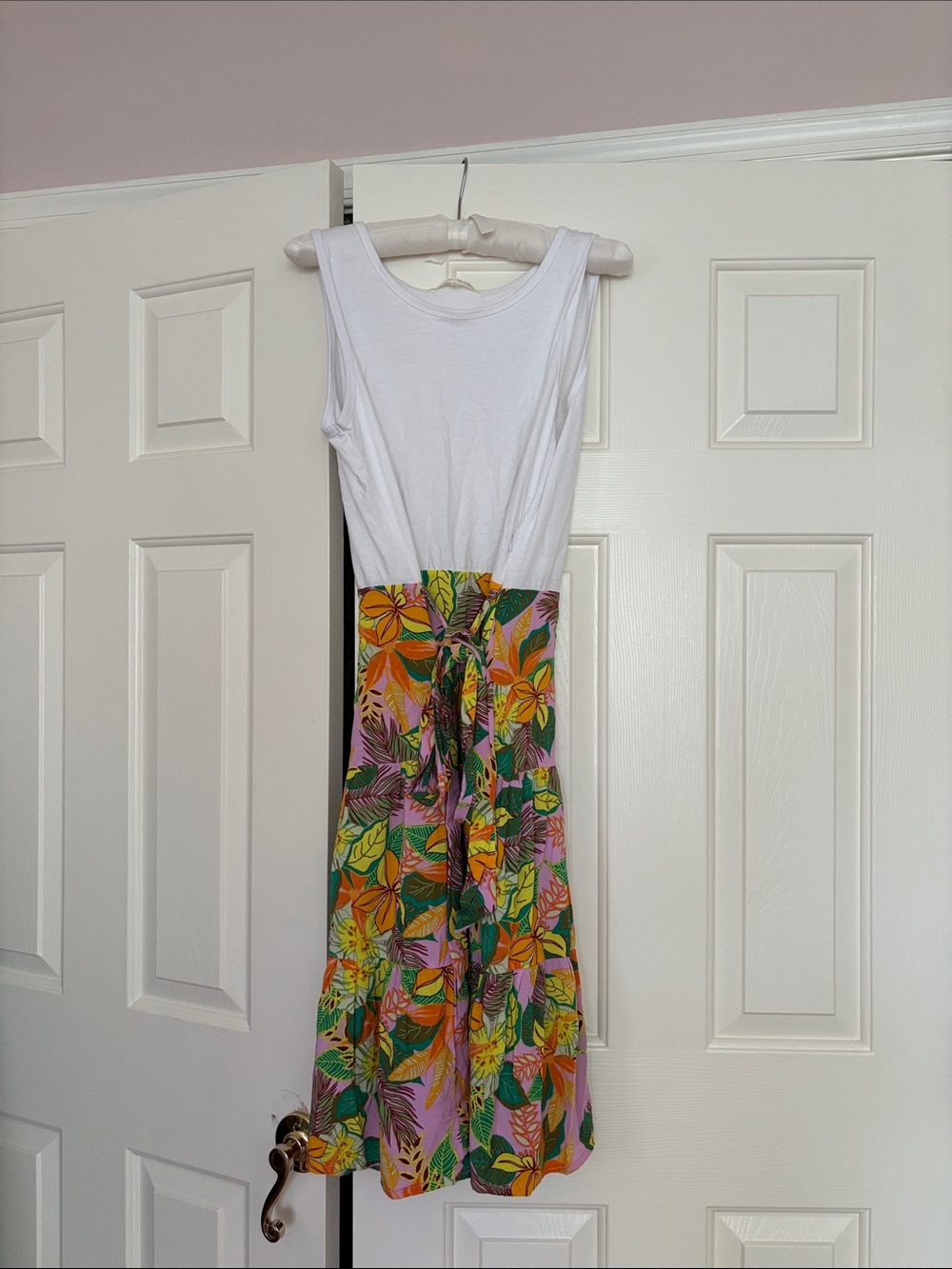 Madison + Hudson Tiered Drop Waist Floral Tank Top Midi Dress Women’s Size Large